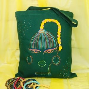 Hand painted tote bag